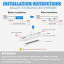 Romwish 2FT LED Tube Light, T8 T10 T12 Type B LED Light Bulb, 10W(24W Equiv.), 5000K Daylight, 1120LM, 24 Inch F20T12 Fluorescent Replacement, Remove Ballast, Double-Ended Power, Clear Cover, 4 Pack