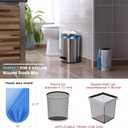 Compostable Trash Bags 4 Gallon 200 Packs,AYOTEE Biodegradable Trash Bags,Blue Recycle Bags,No leak Small Trash Bags,Small Garbage Bags 4 Gallon Trash Bags Unscented,4-6 Gal Bathroom Trash Bags