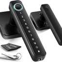 4-in-1 Smart Fingerprint Door Knob Lock - No App Required, Door Locks for Bedrooms & Offices, Finger Print Door Knobs with Keypad & Code