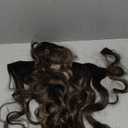 Clip in Hair Extensions, LEOSA 4PCS 16 inch Curly Hair Extensions Short Soft Natural Hairpiece Lace Weft Curly Wave Clip Ins Extensions Invisible for Women, Chocolate Brown with Blonde Highlights