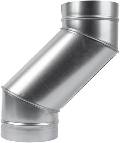 Repa Market 6" Inch Round Metal Duct Offset - Dryer Vent Pipe Elbow Tube - Duct Connector for HVAC - Ductwork Offsets Around Obstacles - Duct Hose Connector - Ducting Offset Adapter