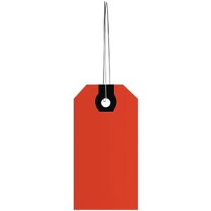 INNOVART Shipping Tags Double Wired 3 1/4" x 1 5/8", Wood Free Wire Tags with Reinforced Eyelet, Paper Tags Case of 1,000, Red