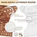 Mama Koala 6 Pack Reusable Cloth Diapers 3.0 for Babies Girls Newborn, One-Size Adjustable Baby Diaper, Durable Stitching, Back Opening for Inserts, Breathable Awj Lining, Leak Prevention-Purple One