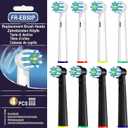 Replacement Toothbrush Heads Compatible with Oral B Pro 1000,Professional Clean,Gentle on Gums,Brush Head Refills Compatible with Oral B Braun Genius/Smart/Vitality Series,8 Pack (Black and White)