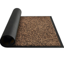 MATALL Microfiber Inside Doormat - 29.5”x17” Home Welcome Mat Easy Clean Washable Entryway Rug Floor Mat for House (Black&Brown)