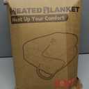 Electric Heated Blanket 62"x84" Twin Size Flannel & Sherpa - 4 Heat Settings & 10H Auto Shut Off for Safe Overnight Use, Fast Heating, Machine Washable for Bed, Couch, Office - Dark Gray