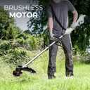 40V 14" Brushless Cordless String Trimmer, .095" Dual Line Bump Feed, 2X 4.0Ah Batteries, Fits Makita 18V LXT Tools, Dual Charger, Battery Weed Wacker for Thick Brush, Dense Weeds & Large Yards