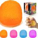 Squishy Fidget Toys Stress for Kids and Adults, Super Solid Squeeze Ball, Sensory for Stress Relief, Birthday, Easter Basket Stuffers and Party Favors(Orange)