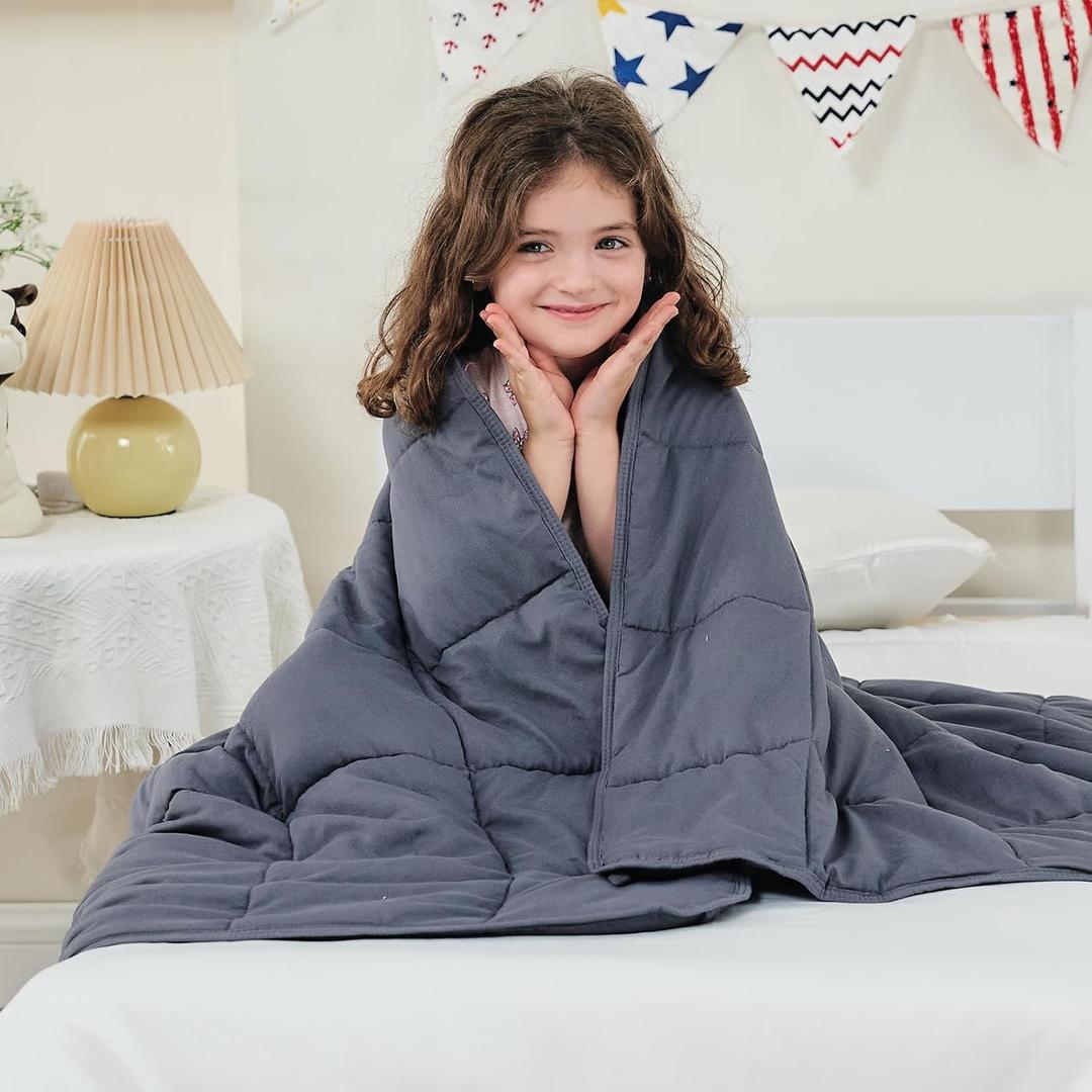 yescool Weighted Throw Blanket 7lbs, 41" x 60", Grey
Cooling Heavy Blanket , Perfect for 60-80 Lbs, Breathable Blanket With Premium Glass Bead, Machine Washable