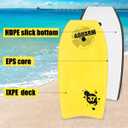 Bodyboard with Wrist Leash, 33-inch/37-inch/42-inch Lightweight Body Board with EPS Core and High-Speed Slick Bottom Surface, Perfect Surfing for Kids Teens and Adults
