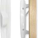 ALLYWASAI Patio Sliding Door Handle Set, Perfect Replacement Mortise Style Handle Set Fits Door Thickness from 1-1/2" to 1-3/4", 3-15/16" Screw Hole Spacing, No Lock No Keys, White (Wood White)
