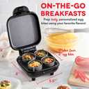 Dash Deluxe Egg Bite Maker - Electric Egg Bite Maker for Healthy Protein Snacks - Quick Cleanup, Space-Saving Design & Non-Slip Feet - 4 Servings, Black