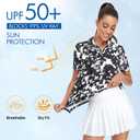 Viracy Womens Golf Shirt UPF50+ Sun Protection Short Sleeve 1/4 Zip Up Polo Workout Tops Fast Dry Fit Moisture Wicking (Black)
