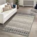 3x5 Rug for Living Room, Ultra Soft Non Slip Moroccan Washable Rug, Distressed Entry Rug Low-Pile Throw Rug Carpet Black Rug for Bedroom Kitchen Living Room Dinning Room