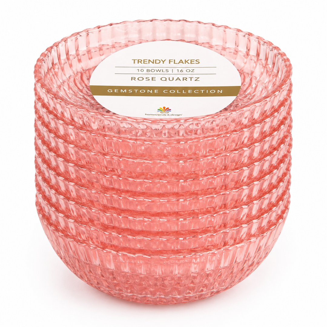 Trendables 10 Bowls 16OZ Rose Quartz