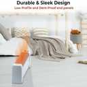 Comfort Zone 1500W Convection Baseboard Heater with Built-In Thermostat, Overheat & Tip-Over Protection, Dent-Proof Ends, Plug-In Portable, Ideal for Home, Bedroom & Office, White