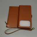 XcaseBar compatible with iPhone 17 Pro Max 6.9" Wallet case with Zipper Credit Card HolderRFID Blocking,Flip Folio Book PU Phone case Shockproof Cover Women Men for Apple 17 Pro Max case Light Brown