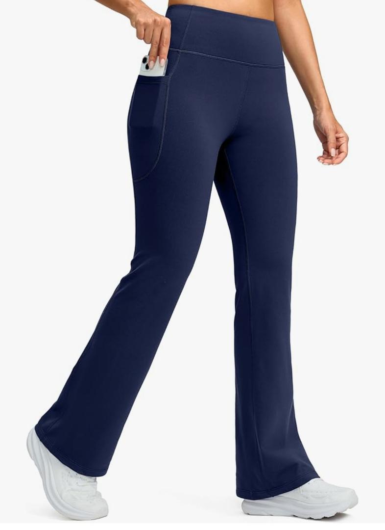 G Gradual Women's Fleece Lined Pants High Waist Winter Thermal Warm Flare Leggings Hiking Yoga Pants Women with Pockets