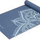Gaiam Yoga Mat - Premium 5mm Print Thick Non Slip Exercise & Fitness Mat for All Types of Yoga, Pilates & Floor Workouts (68" x 24" x 5mm) (High Tide Point)