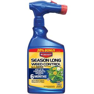 BioAdvanced Season Long Weed Control For Lawns, Ready-to-Spray, 29 oz, 9,000 Sq Ft