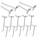 PartyKindom Garage Hooks 50pcs Grid Wall Hooks Phone Accessory Organizer Iron Quick Install Space-Saving