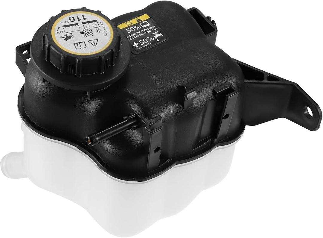 X AUTOHAUX Coolant Fluid Overflow Bottle Tank Reservoir AG1Z8A080 for Ford | for Ford Explorer 11-19, for Ford Taurus 08-19, with Cap, Plastic, Direct Fit Replacement
