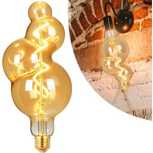 40 Watt Decorative Vintage LED Light Bulbs, Special Bubble 4W LED Filament Edison Bulb,2700K Oversized Warm Lights,Dimmable E26 Lamp Base,1-Pack