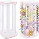 POVETIRE Bow Holder for Girls Hair Bows,White 360 Rotation Hair Bow Organizer, Hair Clips Stand Hair Accessories Rack Display Decors Baby Nursery Toddler Girls Room