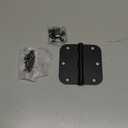 30 Pack Rounded Matte Black Door Hinges 3.5 Inch 5/8" Radius Interior 3 1/2" Flat Iron Bifold Residential Standard Bedroom Indoor for Doors 3 "Hardware Control House Home Decor Essentials Accessories