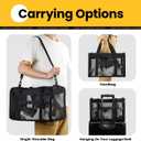 Conlun Cat Carrier Bag,Soft-Sided Pet Carriers for Dogs with 4-Sided Mesh,Airline Approved Cat Transport Carrier for Small&Medium Cats Kitten Puppy Up to 15Lb,Collapsible Cat Travel Carrier-M,Black