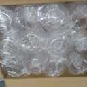 N9R 24 Count Plastic Wine Glasses Disposable 14oz - Elegant Origami Ripple Design, Shatterproof & Disposable for Whiskey, Cocktail, Champagne, Parties, Weddings, Events
