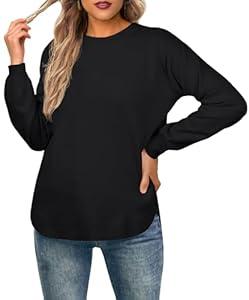 GRECERELLE Womens Long Sleeve Lightweight Crewneck Sweater Tops Casual Soft Knit Pullover Jumper (Large, Beige)