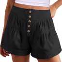 ANRABESS Women's Denim Shorts Summer Baggy High Waisted Flowy Wide Leg Buttons Pleated Casual Jean Shorts 2026 Fashion Skorts