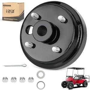 10L0L Golf Cart Brake Drum Assembly, 30 Teeth Spline 1 Inch Large Hole Brake Hub Replacement for EZGO 4 Cycle Gas 1991-Up TXT RXV Marathon Medalist Columbia, OEM# 21807-G1 21807G1 41843-94