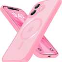 Magnetic for iPhone 17 Case [Full Camera Protection][Military-Grade Protection][Compatible with MagSafe] Shockproof Protective Slim Phone Case for iPhone 17, Pink