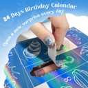 Color Nymph Girls Makeup Gift Set for Teens, Makeup Kit for Girl, Birthday Gift for Teen Girls, 24Pcs Birthday Advent Calendar, Mystery Makeup Box #Blue