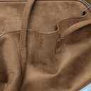 Bevel Edge Suede Large Tote for Women Suede Hobo Bags Retro Shoulder Handbags Purses for Work Travel