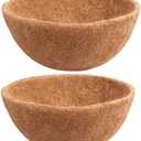 Y&M 2pcs 16“ Round Coconut Fiber Liner, 16'' Coco Liner Pre-Formed Replacement for Wall Hanging Planter Basket