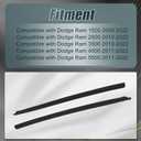 FZJDSD 1Pair Front Right&Left side Windshield Molding Strip Compatible with Dodge Ram 1500 2500 3500 4500 5500 2009-2022 Exterior Windshield Molding Trim Windshield Weatherstrip #68297609AB 68297608AB