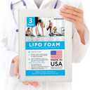 IMPRESA White Liposuction Foam Pads - 3 Pack - Aftercare for Liposuction, Tummy Tuck Surgery, and C-Sections - Great to Use with Post Surgery Compression Garments or Medical Corset (8 x 11 x 0.5 in)