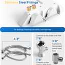 Ultra-Slim 3-in1 Bidet, Warm Water, Self-Cleaning, Posterior&Feminine Wash-(Retractable Dual Nozzles), Non-Electric Bidet Attachment for Toilet Seat, Adjustable Water Pressure, Stainless Steel Inlet
