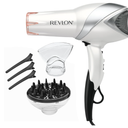 REVLON Infrared Ionic Hair Dryer with Diffuser & Concentrator, 2 Speed Settings, Blow Dryer with Tourmaline Technology for Frizz Control, 1875 Watt Power for Fast Drying, Suitable for All Hair Types