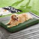 BFPETHOME Outdoor Dog Bed for Large Dogs, Waterproof, Orthopedic with Removable Washable Cover, Egg Crate Foam Mat (47 x 29in, Green)