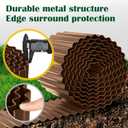 LAVEVE Corrugated Metal Garden Edging 6" x 100ft, Landscape Edging Border for Lawn, Flower Bed, Garden Fence, Paver Edging (Coffee)