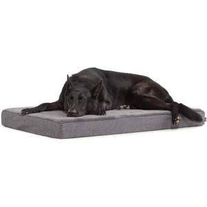 Barkbox Orthopedic Dog Bed with Memory Foam, Premium Comfort for Dogs and Puppies, Dog Bed for Joint Relief and Restful Sleep, Durable and Easy to Clean - Grey, XL 