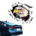 UGSHY 1 PC Car Personalized Body Stickers, PET Bald Eagle Wall-Breaking Shape Doors Windows Bumpers Decals Fuel Tank Cap Stickers, Car Decorative Accessories, for Most Models (Multicolored #03)