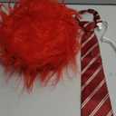 Shihanee 2 Pcs Halloween Wig and Red Textured Tie for Funny Angry Costume Cosplay Party(Red)