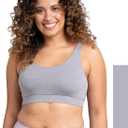 Fruit of The Loom Women's Tank Tops (S-6XL), Comfort Bra-Cotton Stretch-2 Pack Silver Heather/White, Small