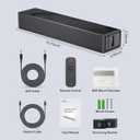 LARKSOUND Small Sound Bar for TV, PC, Gaming, Surround Sound System, Mini TV Speaker Soundbar with Bluetooth/HDMI ARC/Optical/AUX/USB Connections
