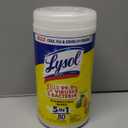 Lysol® Disinfectant Wipes, Multi-Surface Antibacterial Cleaning Wipes, Lemon and Lime Blossom,
80 Count